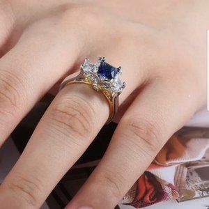 New 18k yellow gold & S925 silver beaitiful ring